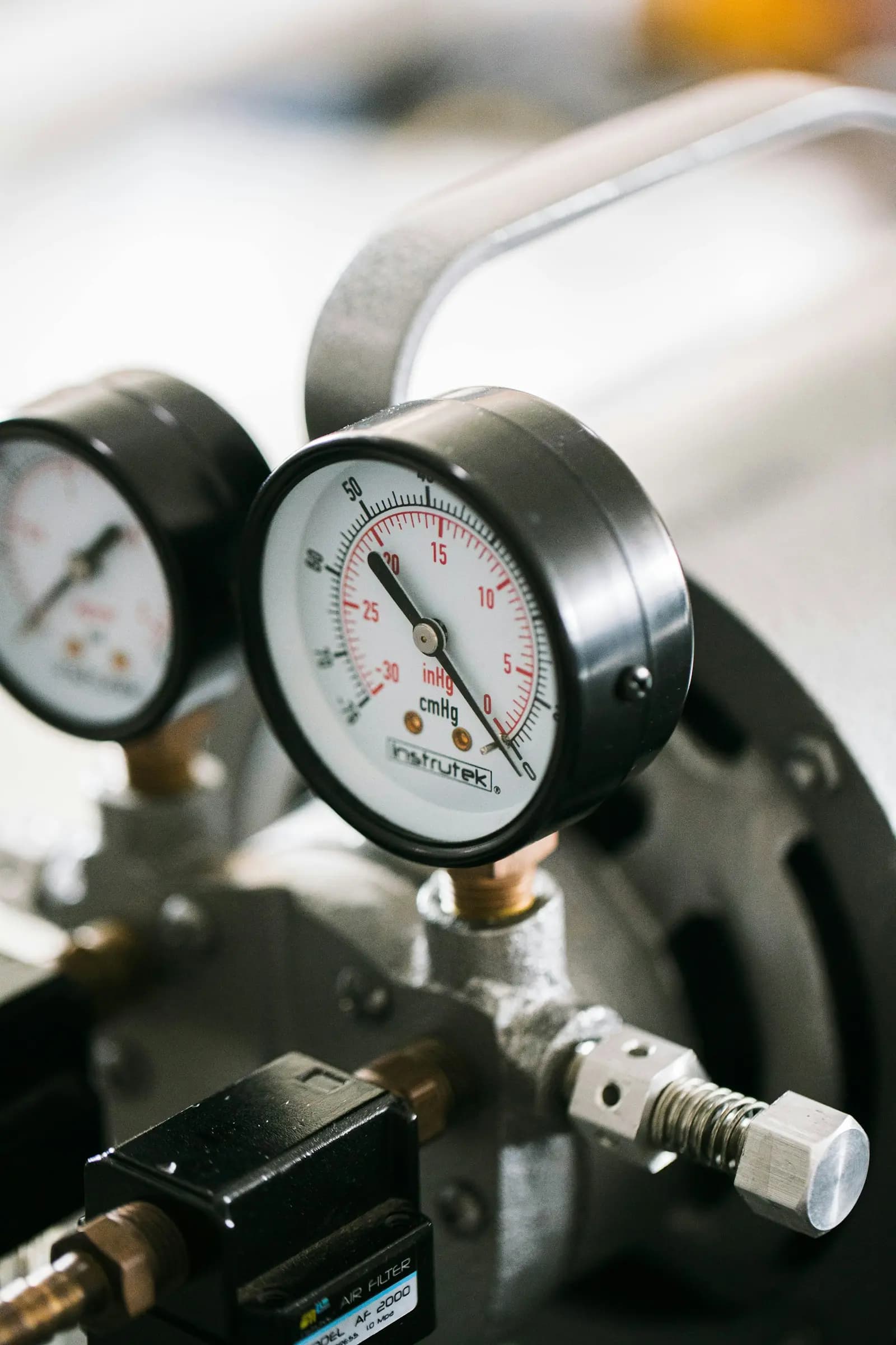 Pressure gauges and field instrumentation on process equipment
